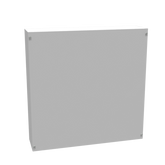 24246-SC1-NK - 24X6X24 Screw Cover Type 1 Ul Listed Steel No Knockouts Ansi 61 Gray Cover With Teardrop Slots Mounting Holes In Back